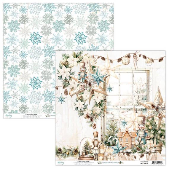 Papier do scrapbookingu 30x30 - Mintay - Christmas Blessings 01