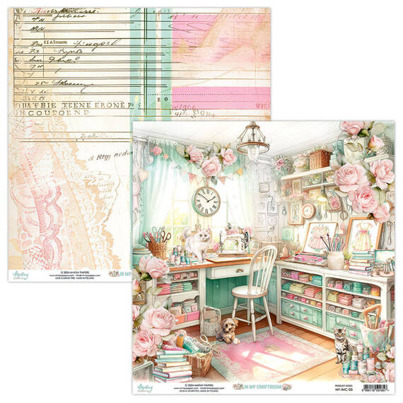 Papier do scrapbookingu 30x30 - Mintay - In My Craftroom 03