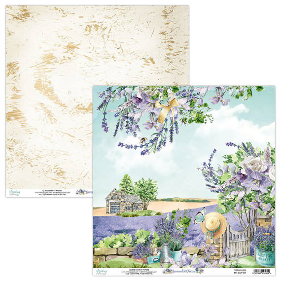 Papier do scrapbookingu 30x30 - Mintay - Lavender Farm 01