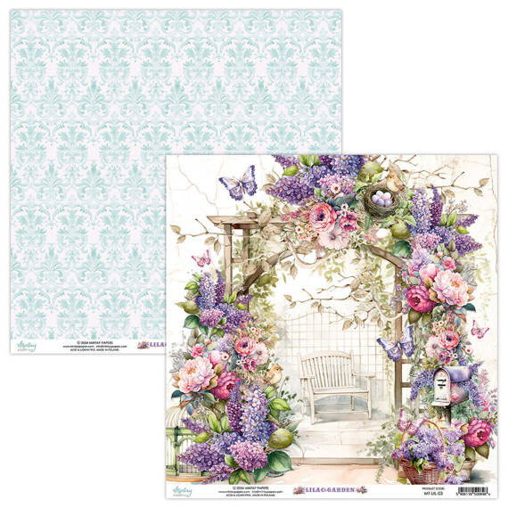 Papier do scrapbookingu 30x30 - Mintay - Lilac Garden 03