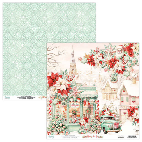 Papier do scrapbookingu 30x30 - Mintay - Merry & Joy 01