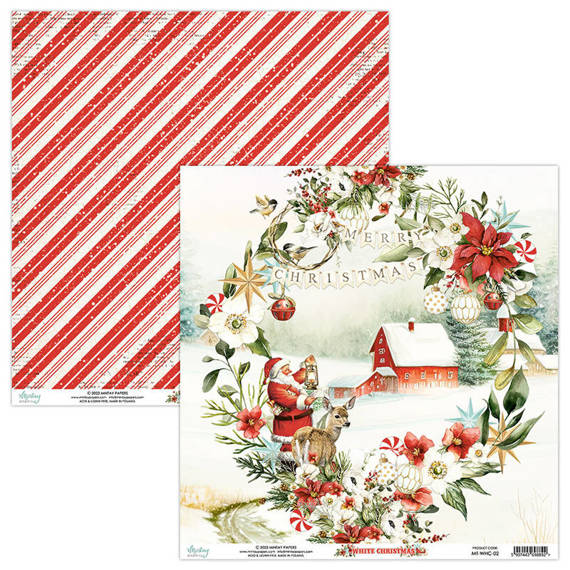 Papier do scrapbookingu 30x30 - Mintay - White Christmas 02