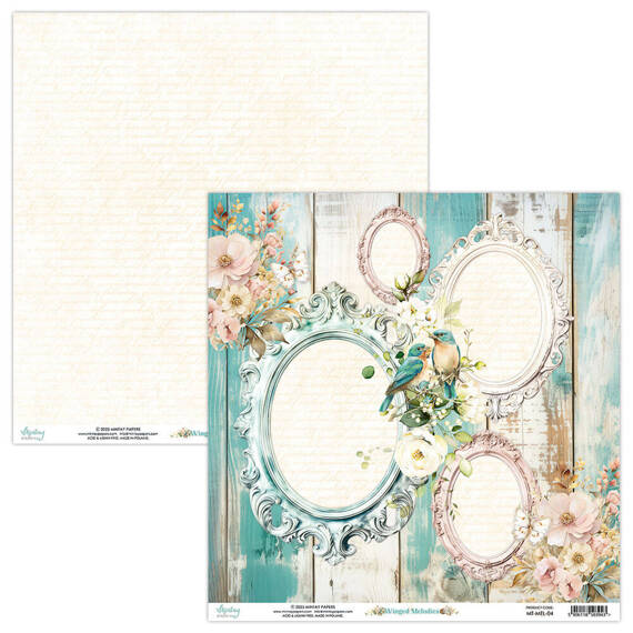 Papier do scrapbookingu 30x30 - Mintay - Winged Melodies 04