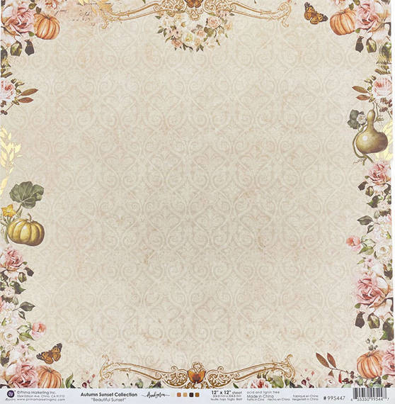 Papier do scrapbookingu 30x30 - Prima - Autumn Sunset - Beautiful Sunset