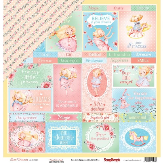 Papier do scrapbookingu 30x30 - Scrapberry's - Sweet Moments - My Little Angel