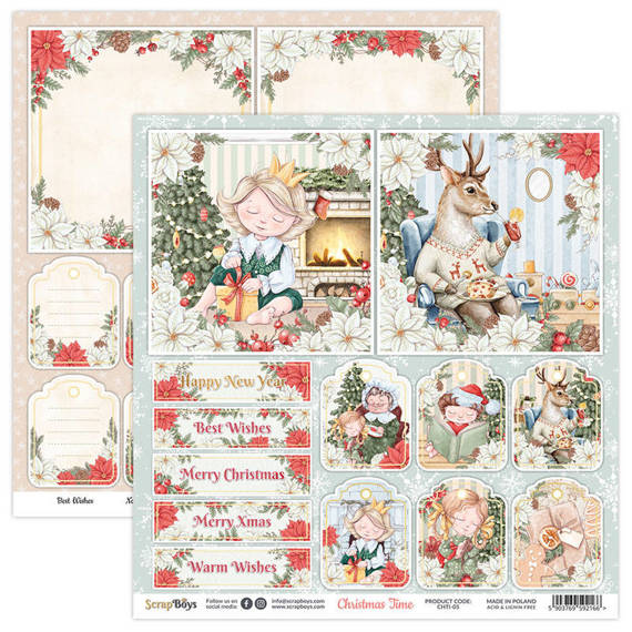 Papier do scrapbookingu 30x30 - Scrapboys - Christmas Time 05