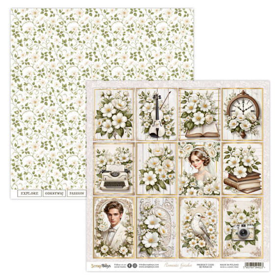 Papier do scrapbookingu 30x30 - Scrapboys - Romantic Garden 05