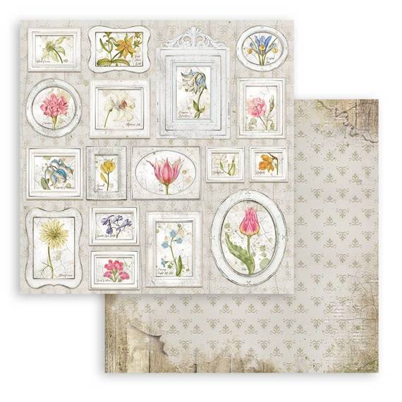 Papier do scrapbookingu 30x30 - Stamperia - Romantic Garden House tagi