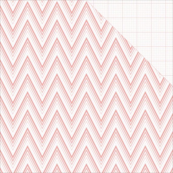 Papier do scrapbookingu 30x30 - Teresa Collins - Project Pink Ombre Chevron