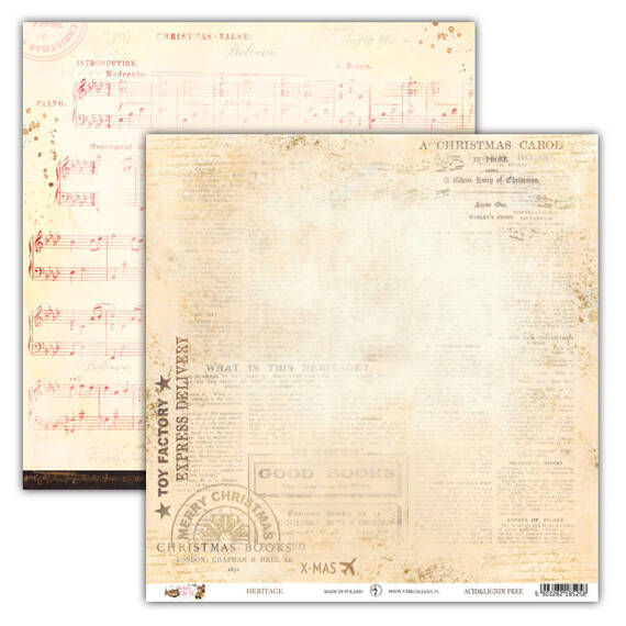 Papier do scrapbookingu 30x30 - UHK Gallery - Holiday Glow - Heritage