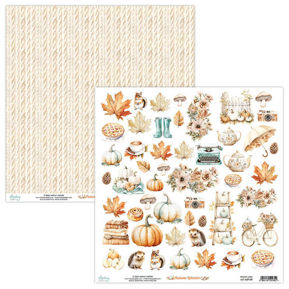 Papier do scrapbookingu 30x30 z elementami - Mintay - Autumn Splendor