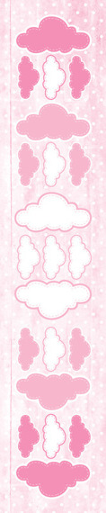 Papier do scrapbookingu 5x30 pasek - Laserowe Love - Pink and Blue Joy 01 