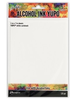 Papier do tuszy alkoholowych - Yupo paper - biały - Tim Holtz - 10szt