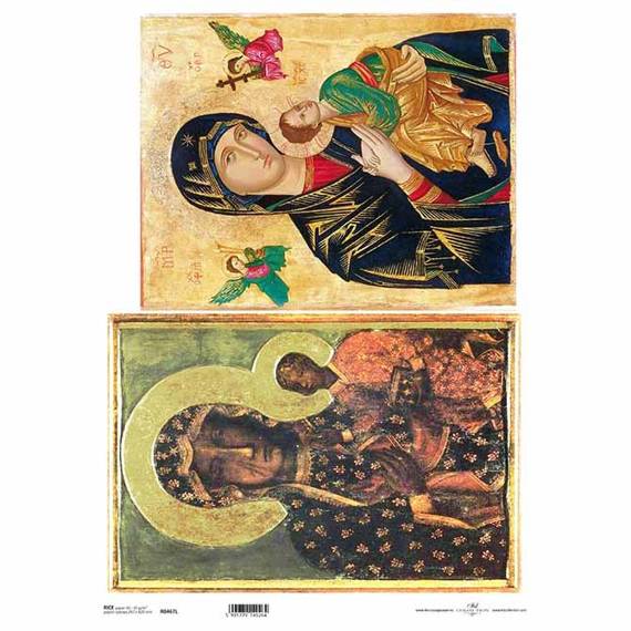 Papier ryżowy do decoupage A3 ITD-0467L Ikony, obrazy religijne