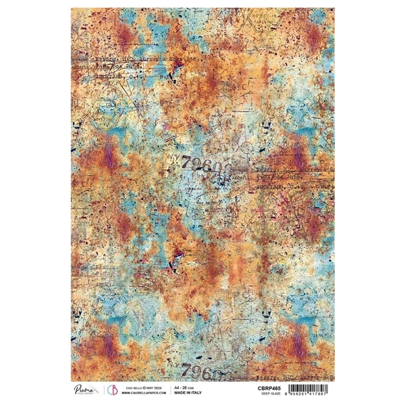 Papier ryżowy do decoupage A4 - Ciao Bella - Coral Reef - Deep Glaze