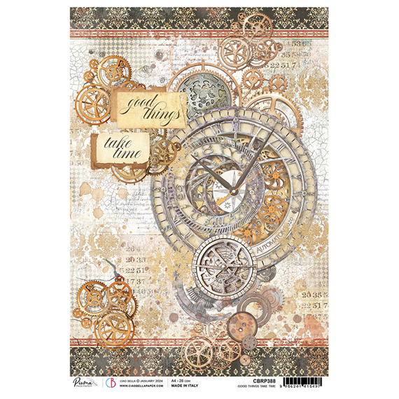 Papier ryżowy do decoupage A4 - Ciao Bella - Good Things Take Time