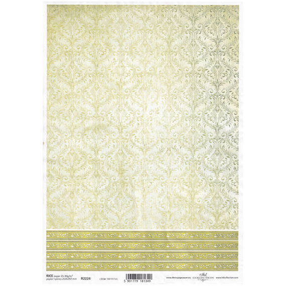 Papier ryżowy do decoupage A4 ITD-R2224 damask