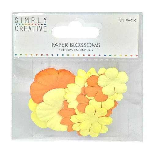 Papierowe kwiaty - Simply Creative - Yellow