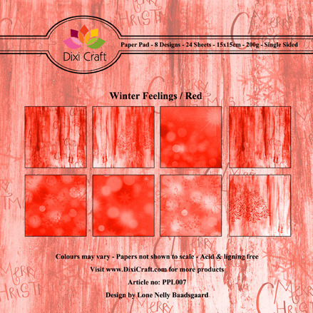 Papiery 15x15cm - Dixi Craft - Winter Feelings - Red