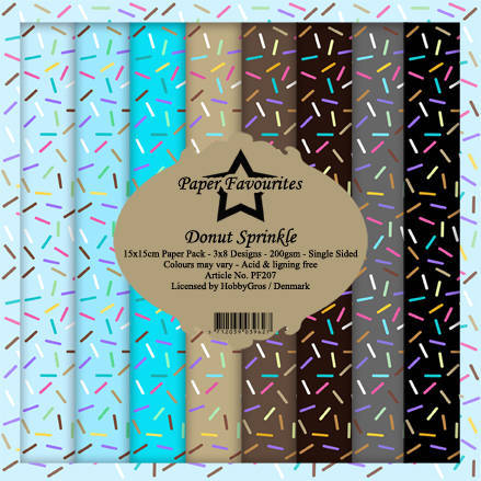 Papiery do scrapbookingu 15x15cm - Dixi Donut Sprinkle