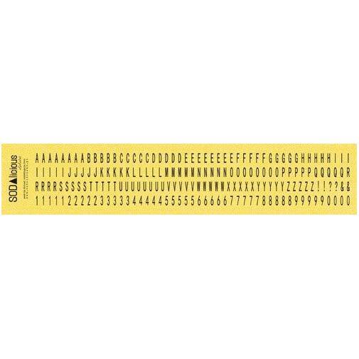 Pasek 6x30 - alfabet (yellow) - SODAlicius - żółty
