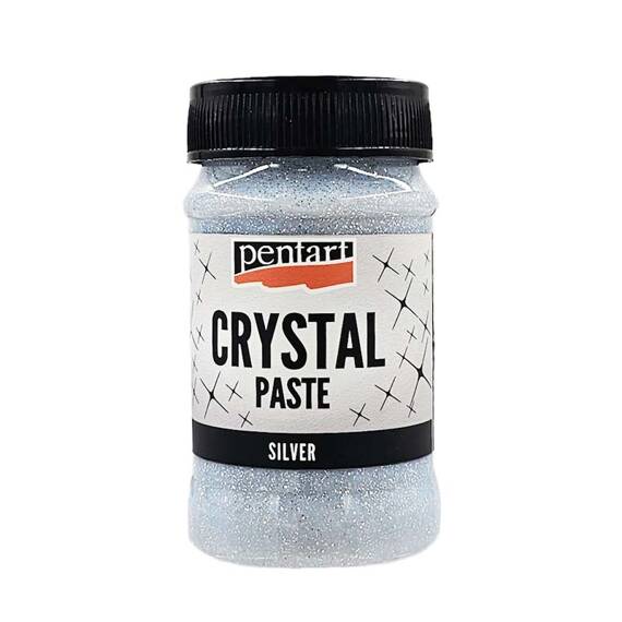 Pasta crystal brokatowa srebrna 100ml - Pentart