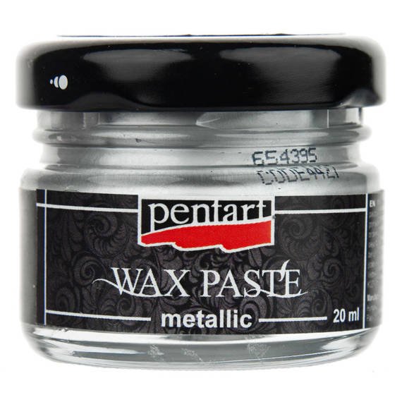 Pasta woskowa metaliczna - wax paste metallic - srebra / silver 20ml - Pentart