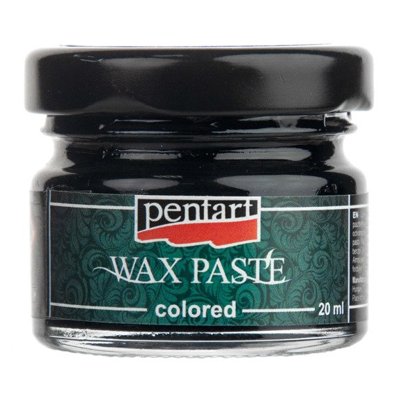 Pasta woskowa - wax paste colored - czarna / black 20ml - Pentart