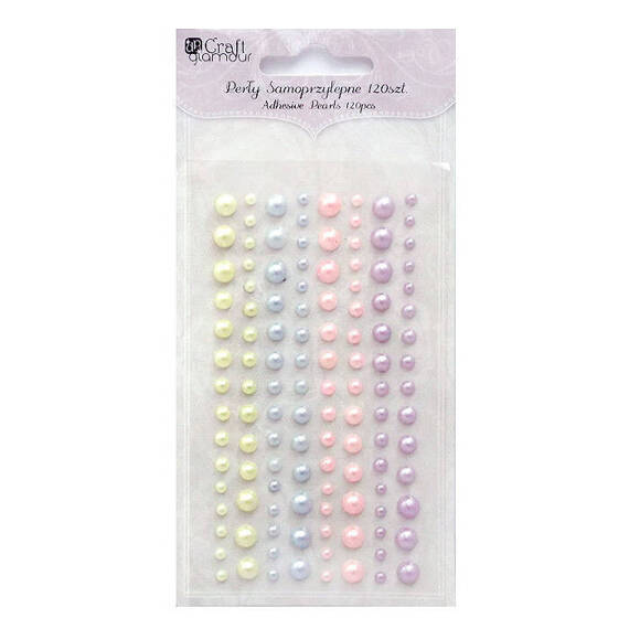 Perełki samoprzylepne pastelowe - Pastel Candies - 120szt