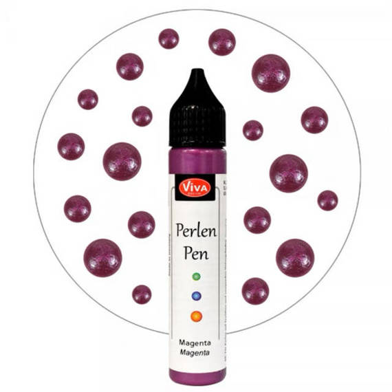 Perlen Pen - Viva Decor - Magenta 506 różowe perełki w płynie