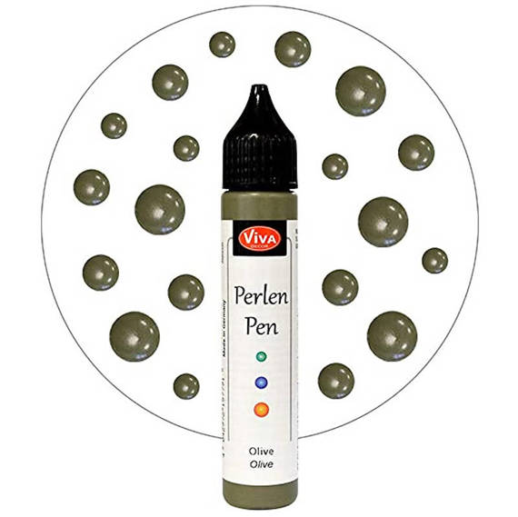 Perlen Pen - Viva Decor - Olive 718 oliwkowe perełki w płynie