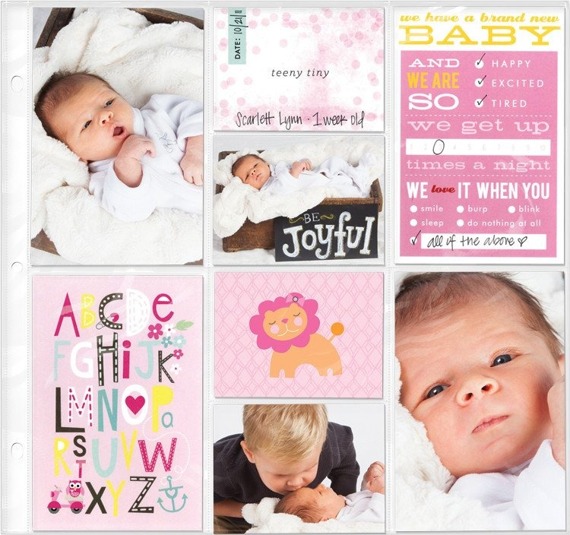 Pocket Pages cards - Hello Baby Girl  - Me&My Ideas TPCE-04