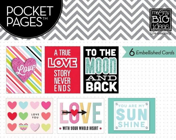 Pocket Pages cards - karty ozdobne -  Love - Me & My Big Ideas