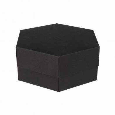 Pudełko heksagon czarne 6x15 - Rzeczy z papieru