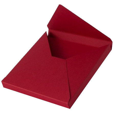 Pudełko/koperta 3D czerwona 15x15x1,5 - Rzeczy z papieru