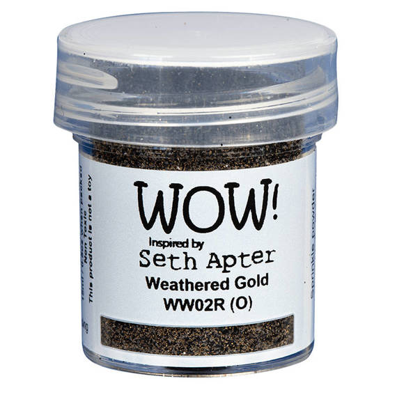 Puder do embossingu - Wow! - Mixed Media Weathered Gold