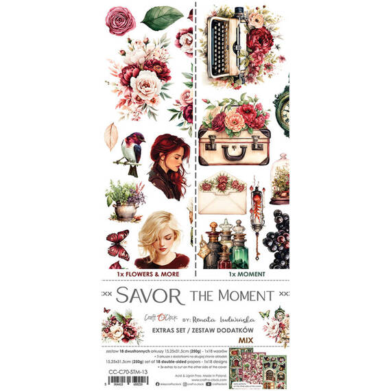 Savor the Moment zestaw dodatków do scrapbookingu  - Craft o'clock - MIX