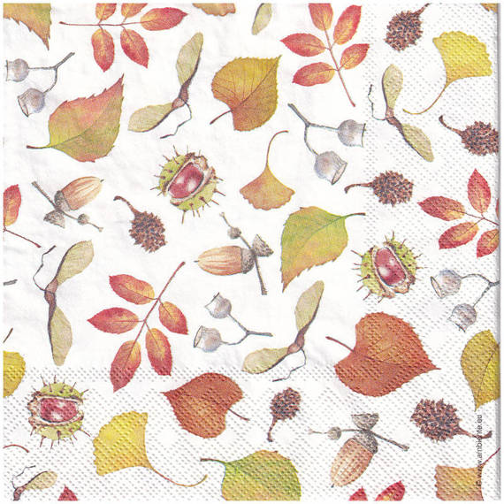 Serwetka 33x33cm -  Autumn Details jesienne elementy