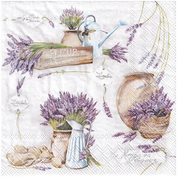 Serwetka 33x33cm - Fleur de Provence lawenda