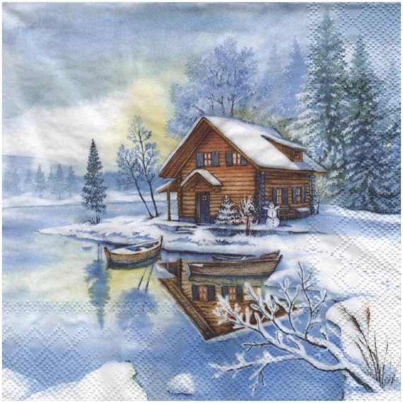 Serwetka 33x33cm - The Lake House domek nad jeziorem