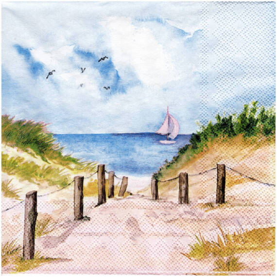 Serwetka do decoupage 33x33cm - Dune path ścieżka na wydmie