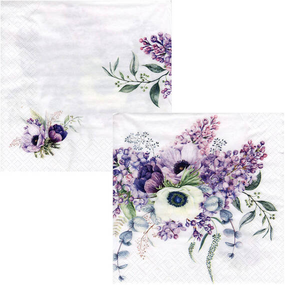 Serwetka do decoupage 33x33cm - Floraison Printaniere kwiaty bez