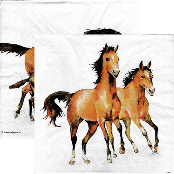 Serwetka do decoupage 33x33cm - Wild horses konie