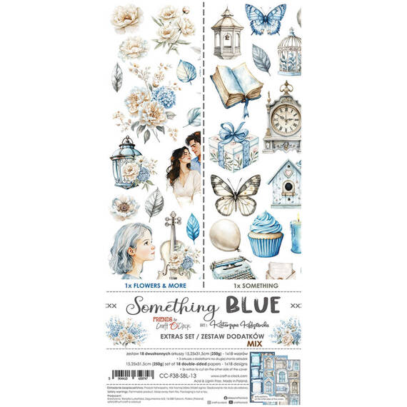 Something Blue zestaw dodatków do scrapbookingu  - Craft o'clock - MIX