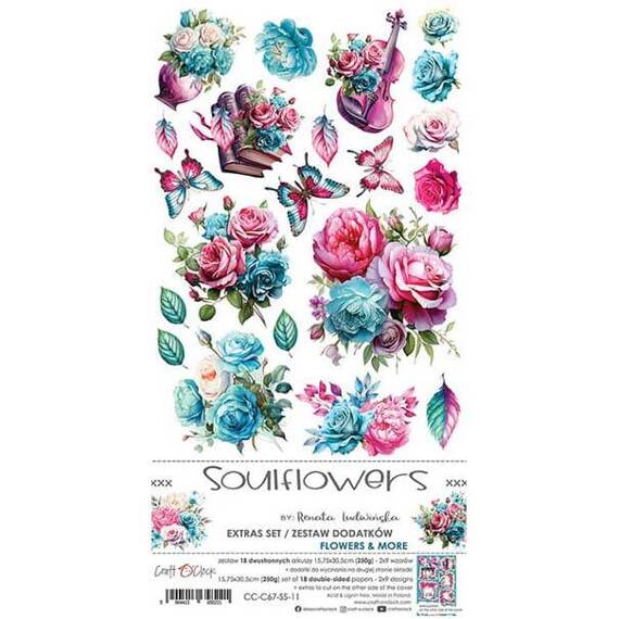 Soulflowers - Craft o'clock - zestaw dodatków - FLOWERS