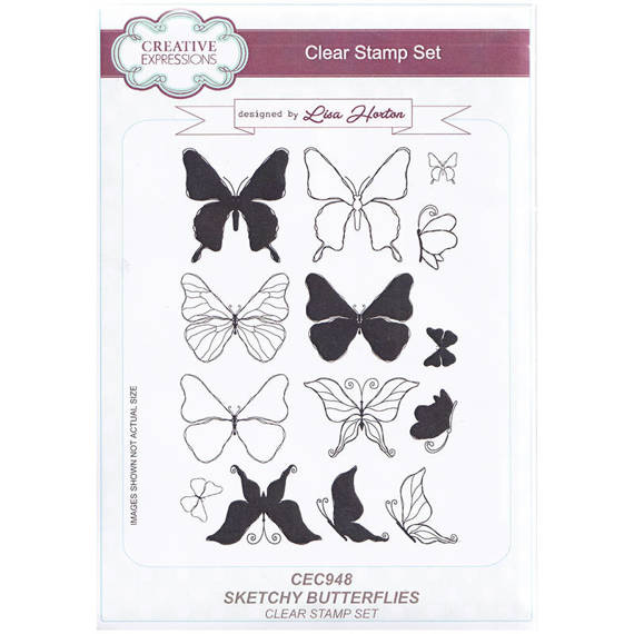 Stempel - Creative Expressions - Butterflies motyle