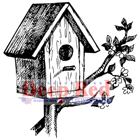 Stempel - Deep Red - Rustic Birdhouse