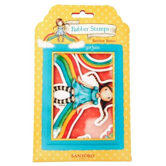 Stempel - Gorjuss - No. 688 Rainbow Heaven dziewczynka na tęczy