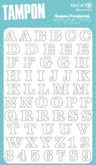 Stempel - Kesi'Art - Milo Alphabet- alfabet litery cyfry