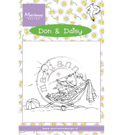 Stempel - Marianne Design - Don & Daisy Holiday app - chłopiec na leżaku